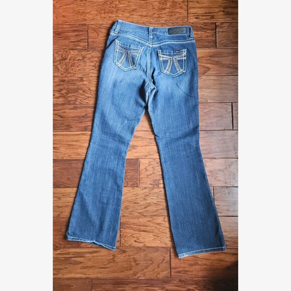 Seven7 Dark Wash Boot Cut Bling Jeans  28" - Picture 1 of 8